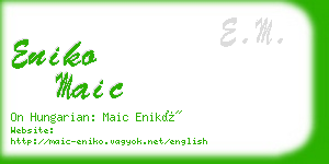 eniko maic business card